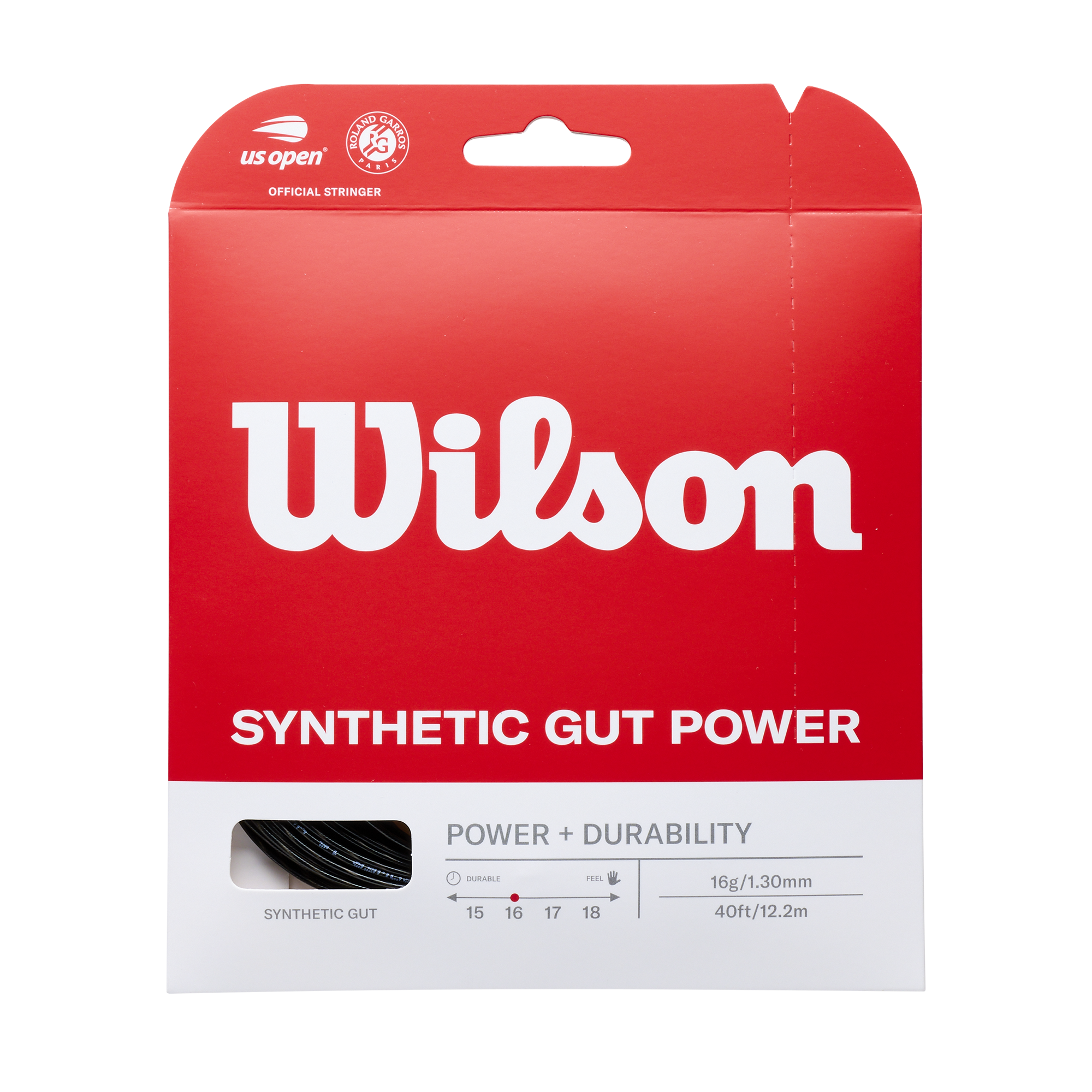 Cuerda para Raqueta Synthetic Gut Power Negra